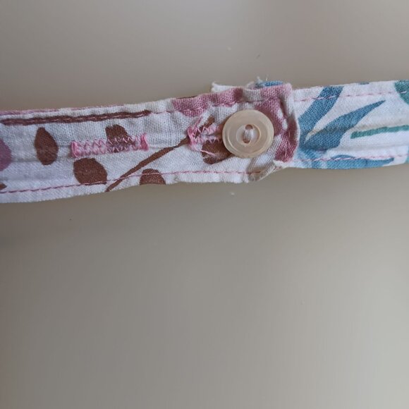 Women's Small Vintage Floral Halter Bikini Top Boho Hippie Adjustable 1970's - Picture 5 of 9